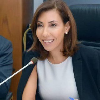 Halima El Kaakour, députée du Parlement libanais, lors d une séance en commission